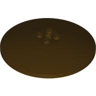 Lego Dish 8 x 8 Inverted [Radar], Solid Studs, Rounded Anti-stud Underside / Dark Brown