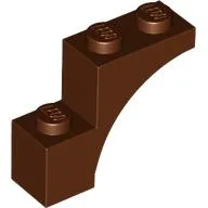 Brick Arch 1 x 3 x 2, Straight End / Reddish Brown