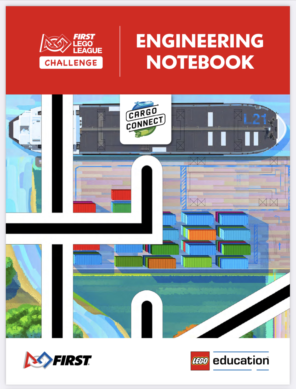 Lego CARGO CONNECT Engineering Notebook (FLL Challenge)