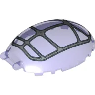 Windscreen 8 x 6 x 2 1/3 Bubble Canopy with Handle with Silver Frame, 9 Windows Print / Trans-Purple