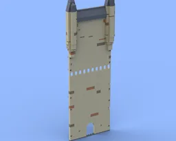Lego hogwarts central tower back wall