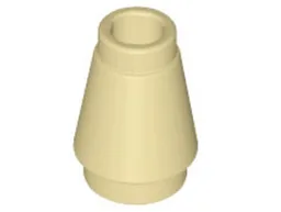 Cone 1 x 1 [Top Groove] / Tan