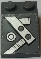 Slope 33 3 x 2 with Beams and Bolts Pattern Model Right Side (Sticker) - Set 7961