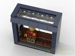 Tram Stop in minifigure scale