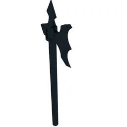 Weapon Halberd / Axe Elaborate / Black