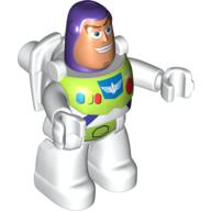Lego Duplo Figure with White Legs and Lime Space Suit, Nougat Face Print (Buzz Lightyear) / White