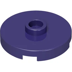Plate Special Round 2 x 2 with Center Stud (Jumper Plate) / Dark Purple