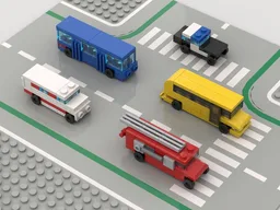 Micro cars: pack of 5 vehicles for public services