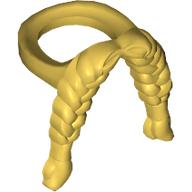 Lego Minifig Neckwear Moustache Long, Braid / Ochre Yellow