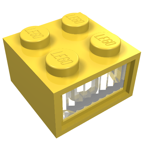 Lego Light Brick 2 x 2 Type 2 - 4.5V [Complete] / Yellow