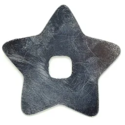 Clikits Icon Accent, Star 4 3/4 x 4 3/4 / Chrome Silver