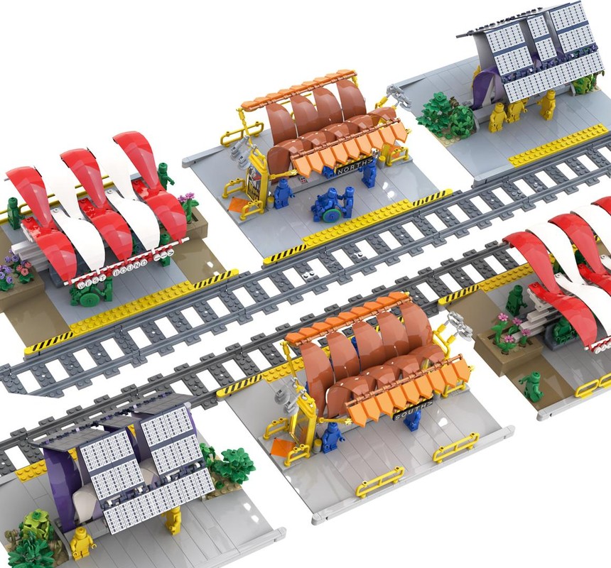 Lego Transit Stations - All three versions