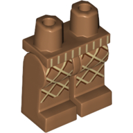 Lego Hips and Medium Nougat Legs with Ice Cream Waffle Cone Print / Medium Nougat