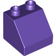 Lego Duplo Brick 2 x 2 Slope 45° / Dark Purple