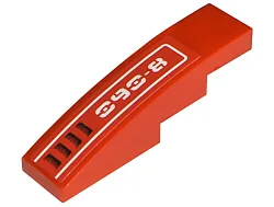 Slope, Curved 4 x 1 with '8-060' and Vents Pattern Model Left (Sticker) - Set 8060
