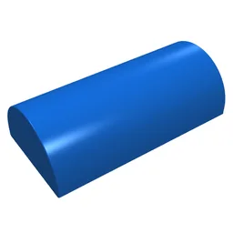 Brick Curved 2 x 4 Double, No Studs, without Groove / Blue