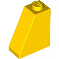 Brick Sloped 65° 2 x 1 x 2 / Yellow