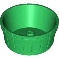 Barrel Half Large with Axle Hole / Green