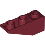 Lego Brick Sloped Inverted 34° 3 x 1 without Internal Stopper / Dark Red