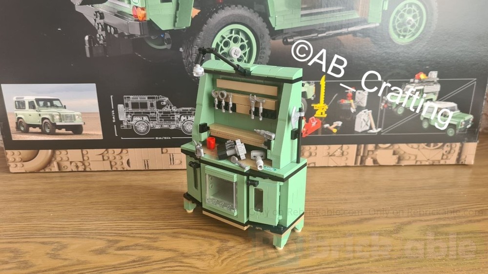 Lego Land Rover repair station-workbench (Alt LEGO 10317-1 Land Rover Classic Defender 90)