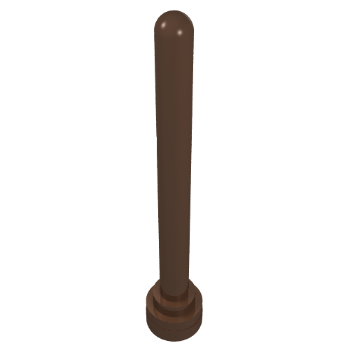Lego Antenna 1 x 4 with Rounded Top / Brown