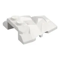 Brick Wedged, Sloped 4 x 4 Fractured Polygon Top / White