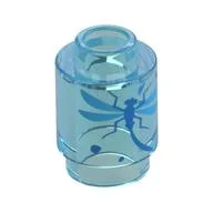 Brick Round 1 x 1 with Dragon Fly Print