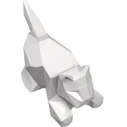 Animal, Cat, Kitten Crouching [Plain] / Very Light Bluish Gray