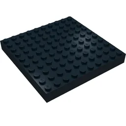 Brick 10 x 10 without Bottom Tubes, without Cross Supports / Black