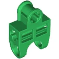 Technic Axle Connector 2 x 3 with Ball Socket, Open Sides / Green