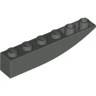 Brick Curved Inverted 6 x 1 / Dark Gray
