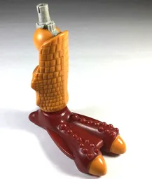 Large Figure Limb, Leg, Lower Section with Pin, Dark Red Foot (Aquart)