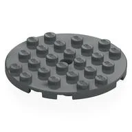 Plate Round 6 x 6 with Hole / Dark Bluish Gray