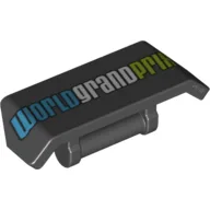 Spoiler 2 x 4 with Handle and 'WORLD GRAND PRIX' Print / Black