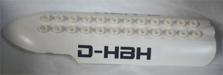 Lego Duplo Airplane Large Cabin Roof 5 x 16 with Black 'D-HBH' Pattern on Both Sides (Stickers) - Set 7840