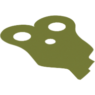 Lego Neckwear Cape, Pauldron, Angular [Plain] / Olive Green