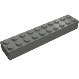 Brick 2 x 10 / Dark Bluish Gray