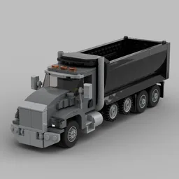 Kenworth T800 Dump truck (Black-Grey)