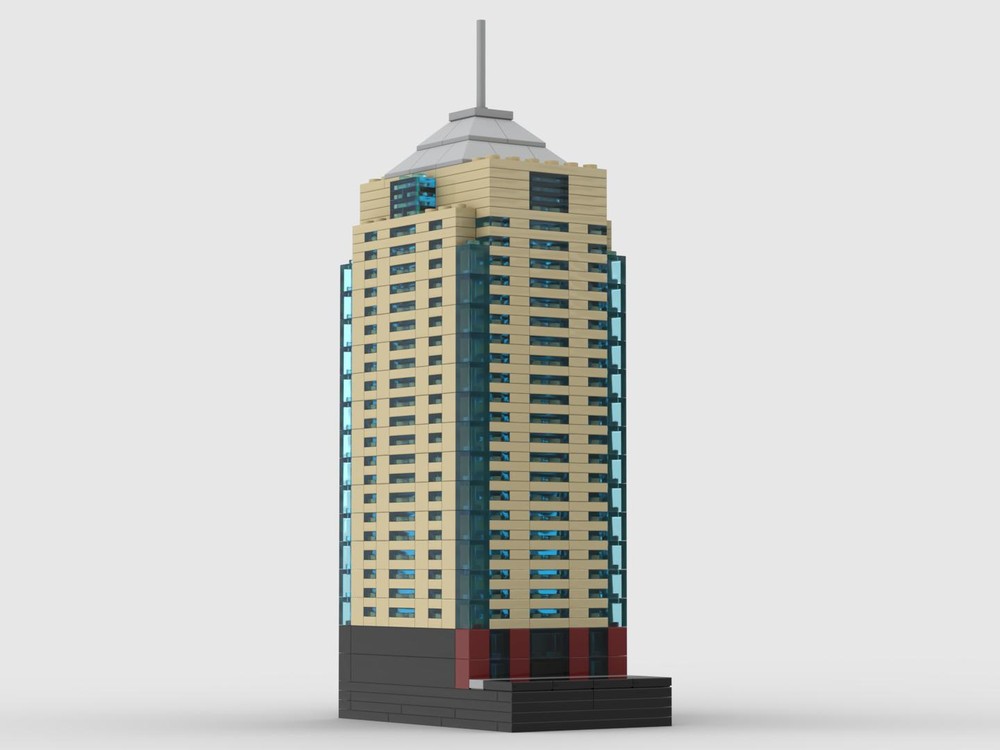 Lego Westin Virginia Beach Tower Center at 1/650th Scale