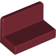 Panel 1 x 2 x 1 [Rounded Corners] / Dark Red