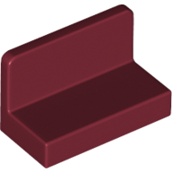 Lego Panel 1 x 2 x 1 [Rounded Corners] / Dark Red