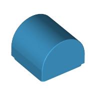 Lego Brick Curved 1 x 1 x 2/3 Double Curved Top, No Studs / Dark Azure