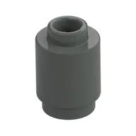 Brick Round 1 x 1 Open Stud / Dark Gray