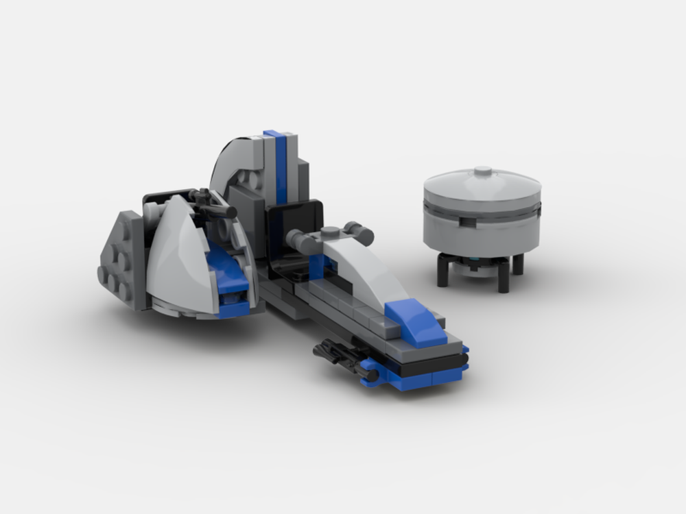 Lego 75359 BARC Speeder with Sidecar + Shield Generator Side Build