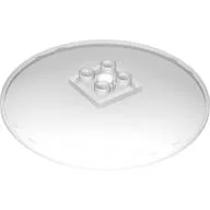 Dish 8 x 8 Inverted [Radar], Solid Studs, Squared Anti-stud Underside, Anti-Studs on Edges / Trans-Clear