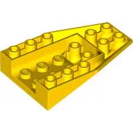 Brick Wedged, Sloped Inverted 6 x 4 with 2 Stud Connections / Yellow