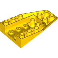 Lego Brick Wedged, Sloped Inverted 6 x 4 with 2 Stud Connections / Yellow