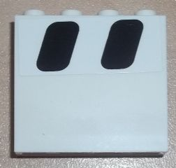 Lego Panel 1 x 4 x 3 with Side Supports - Hollow Studs with 2 Black Windows Pattern Model Left Side (Sticker) - Set 8638