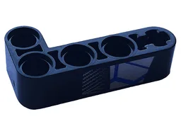 Technic, Liftarm, Modified Bent Thick L-Shape 2 x 4 with Carbon Fiber and Blue and Silver Race Pattern Model Right Side (Sticker) - Set 42123
