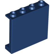 Lego Panel 1 x 4 x 3 [Side Supports / Hollow Studs] / Dark Blue